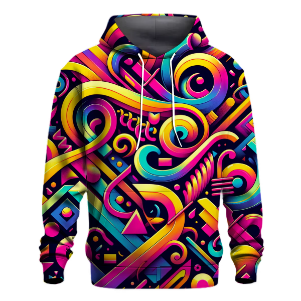Neon Abstract Fiesta Hoodie