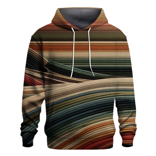 Earthy Tone Stripes Hoodie