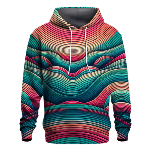 Neon Ripple Reflections Hoodie