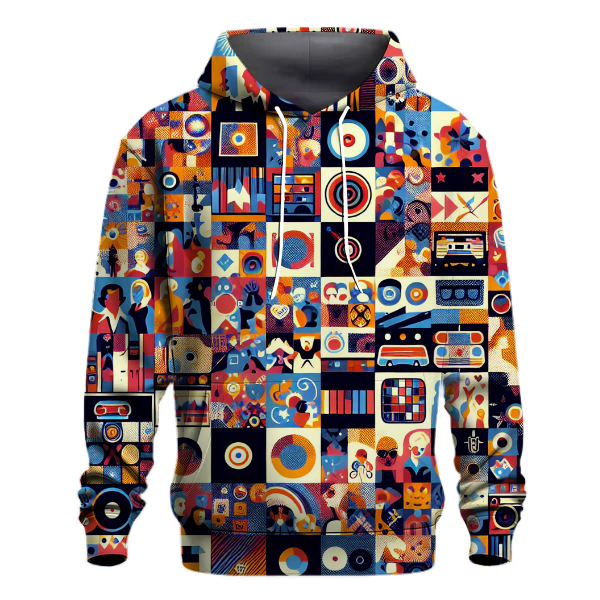 Retro Pop Culture Collage Hoodie