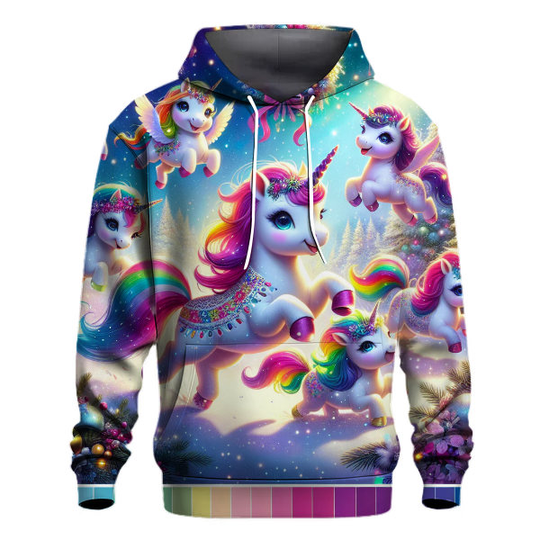 Cute Christmas Unicorns Hoodie
