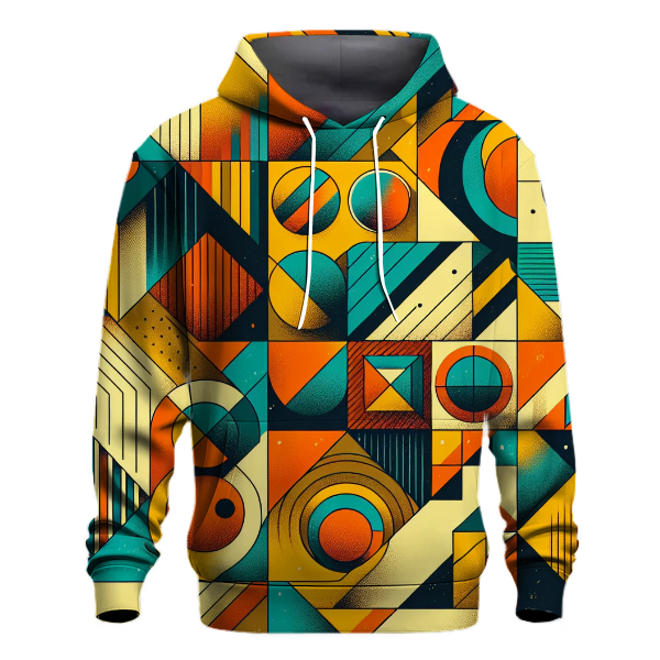 Retro Funky Geometric Hoodie