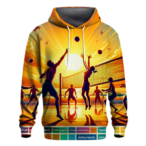 Volleyball Sunset Vibes Hoodie