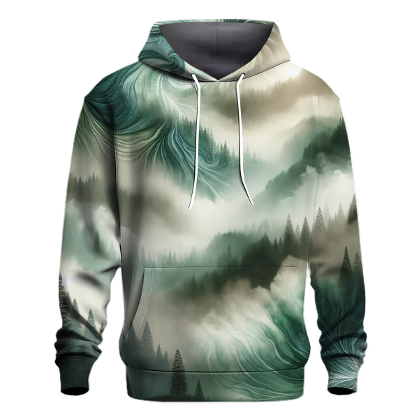 Forest Mist Tie-dye Design Hoodie