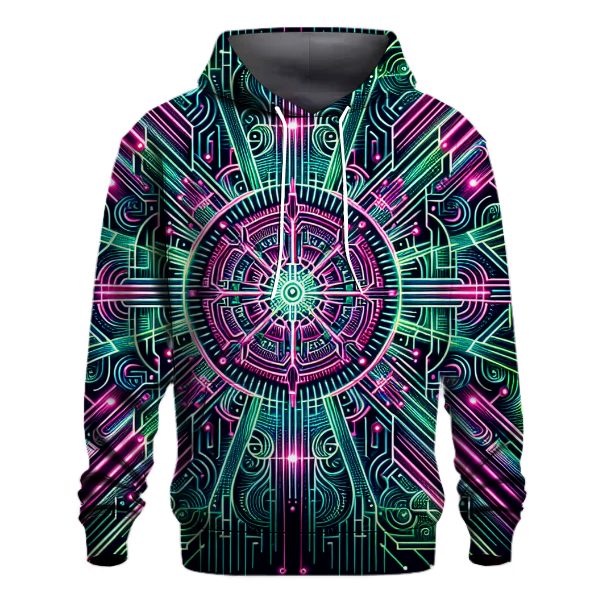 Futuristic Laser Grids Hoodie