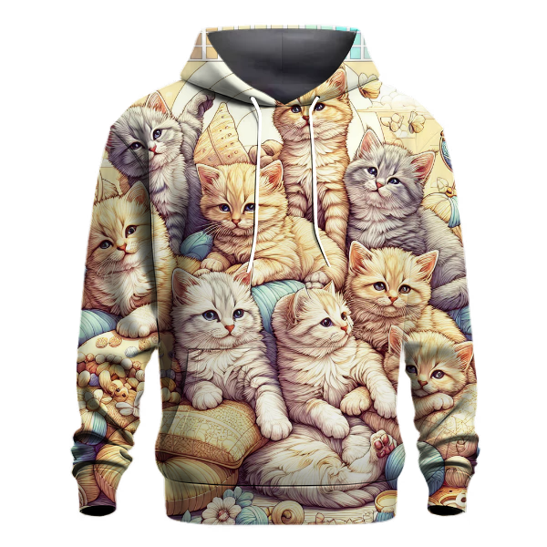 Playful Kittens and Cozy Cuddles Hoodie