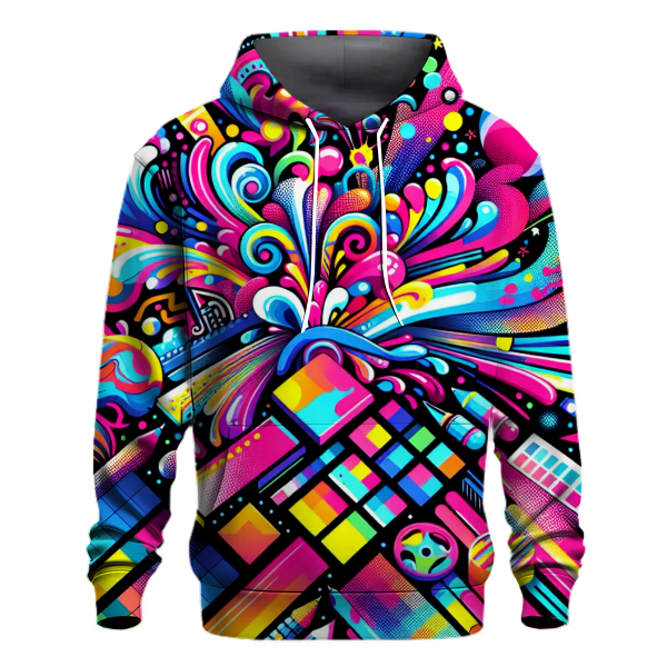 Neon Color Explosion Hoodie