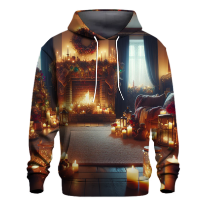Festive Fireplace Gatherings Hoodie