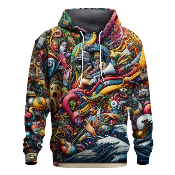 Retro Pop Art Extravaganza Hoodie