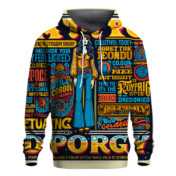 Bold 70s Typography Hoodie