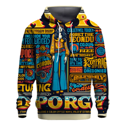 Bold 70s Typography Hoodie