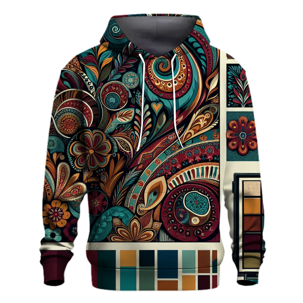 Bohemian Patchwork Harmony Hoodie