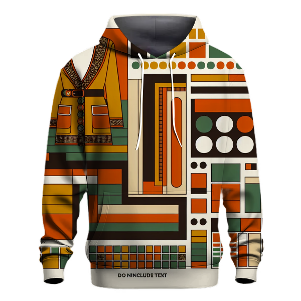 Bold Color Block Retro Hoodie