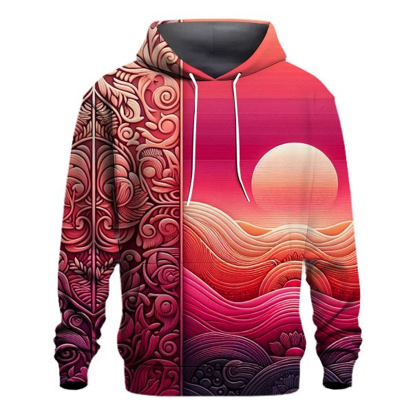 Floral Sunset Serenade Hoodie