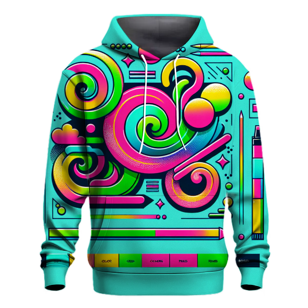 Funky Geometric Swirls Hoodie