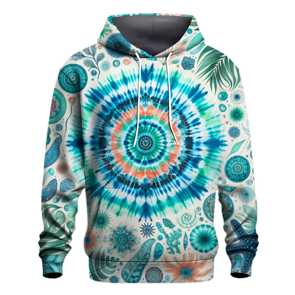 Radiant Reef Tie-Dye Design Hoodie