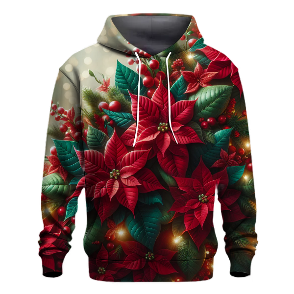 Festive Poinsettia Celebration Hoodie