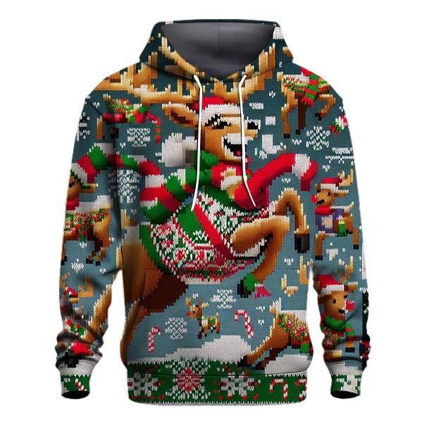 Cheerful Reindeer Games Design Hoodie