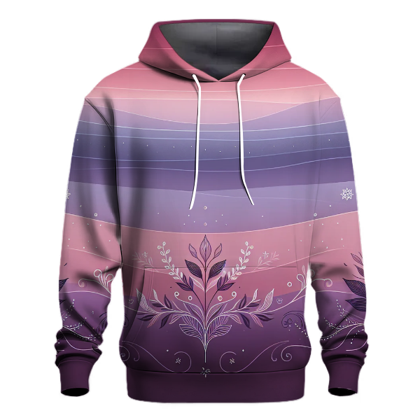 Floral Twilight Gradient Hoodie