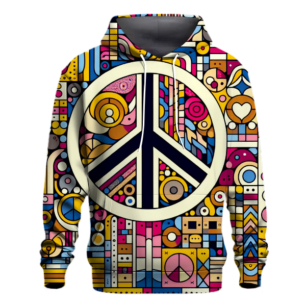 Colorful Peace Mosaic Hoodie