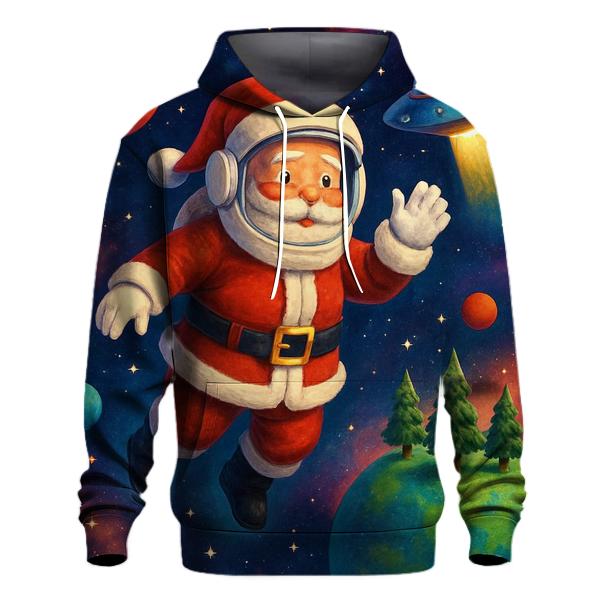Christmas in Space Astronaut Santa Hoodie