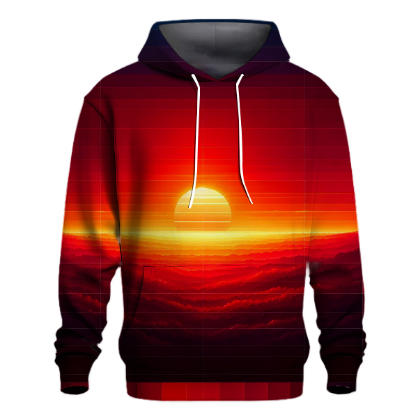 Crimson Glow Gradient Hoodie