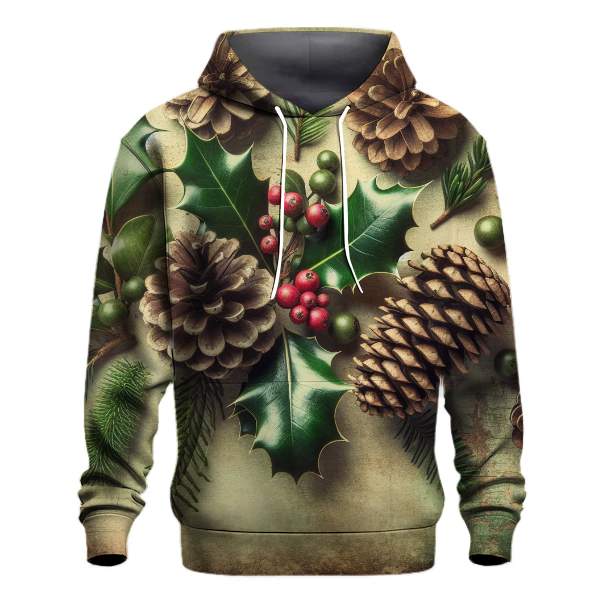Pinecone and Holly Jolly Hoodie