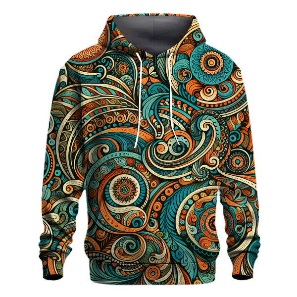 Groovy Paisley Pattern Hoodie