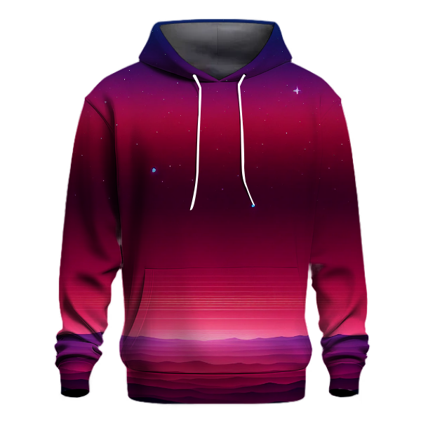 Crimson Twilight Gradient Design Hoodie