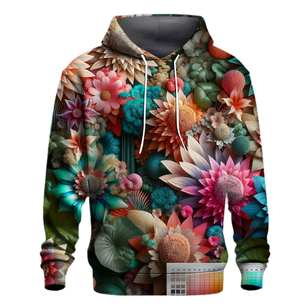 Exotic Floral Fusion Hoodie