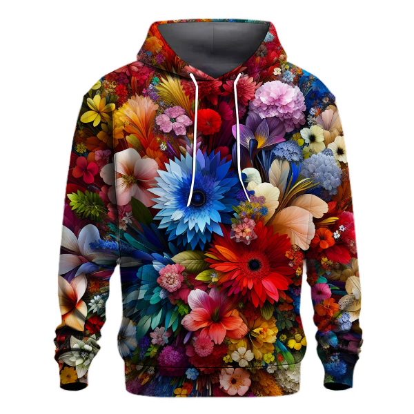 Dynamic Floral Burst Hoodie