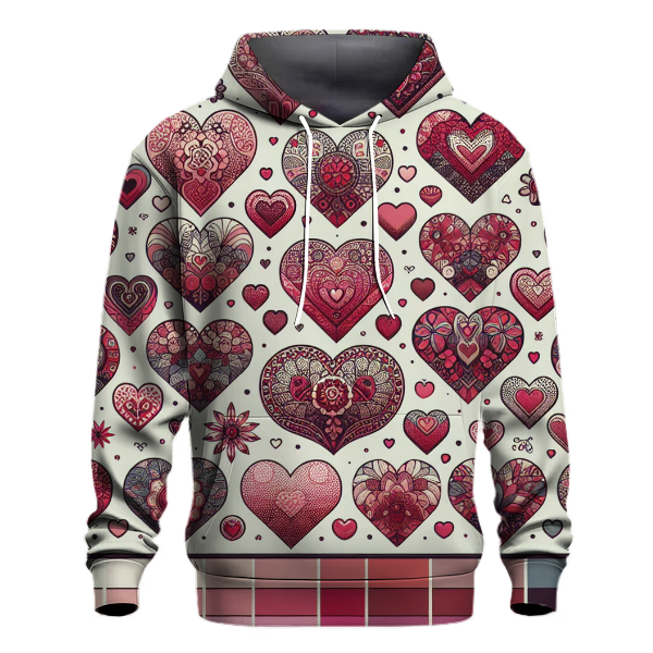 Peace and Love Hearts Hoodie