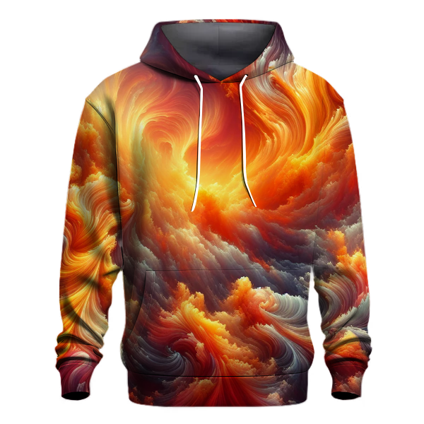 Fiery Coral Tie-Dye Hoodie