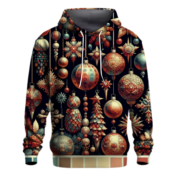 Retro Christmas Ornaments Delight Hoodie