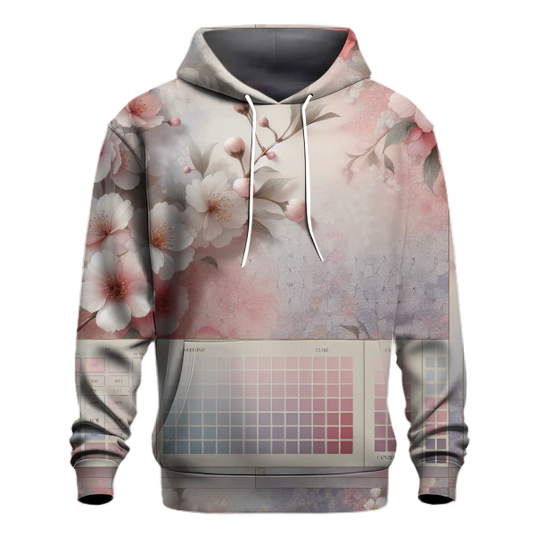 Pink Petal Cascade Hoodie