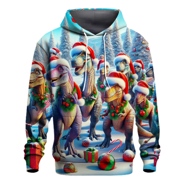 Merry Christmas Dinosaurs Hoodie