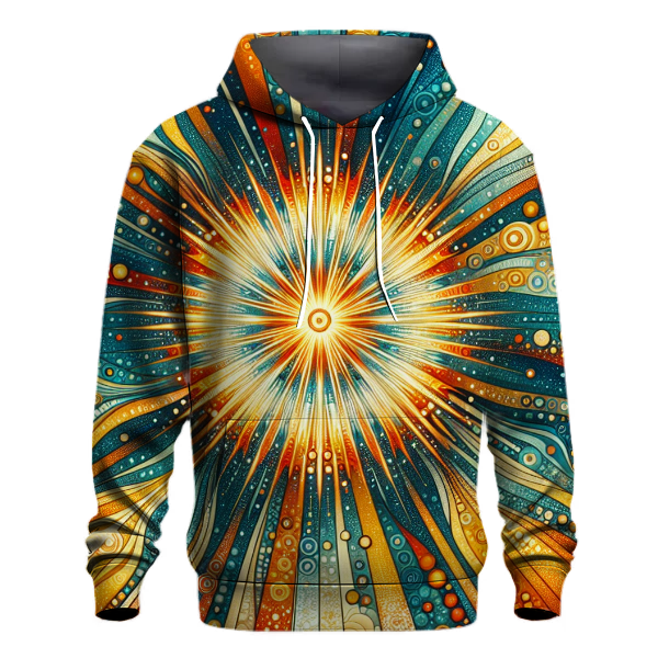 Retro Starburst Print Hoodie