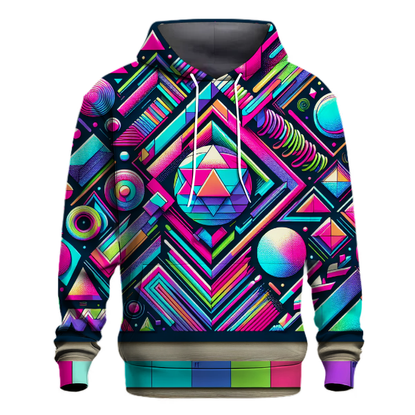 Geometric Neon Dreams Hoodie