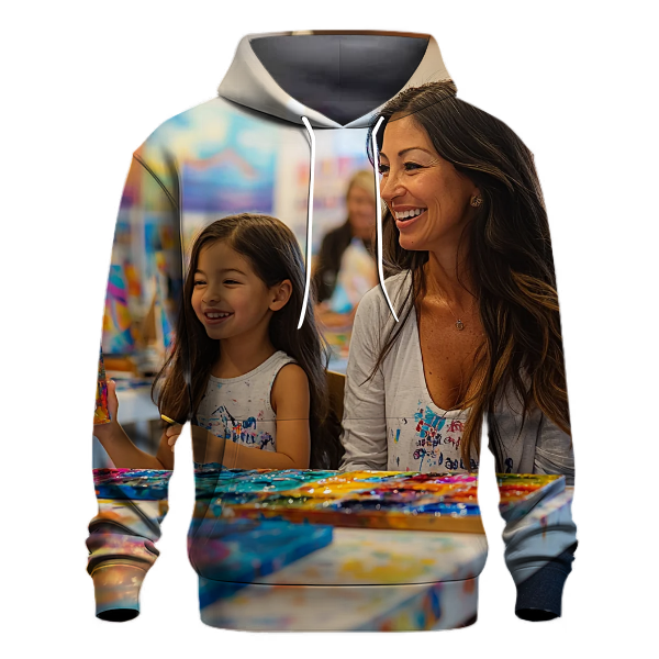 Artful Bonds Creating Together in a Painting Class Hoodie
