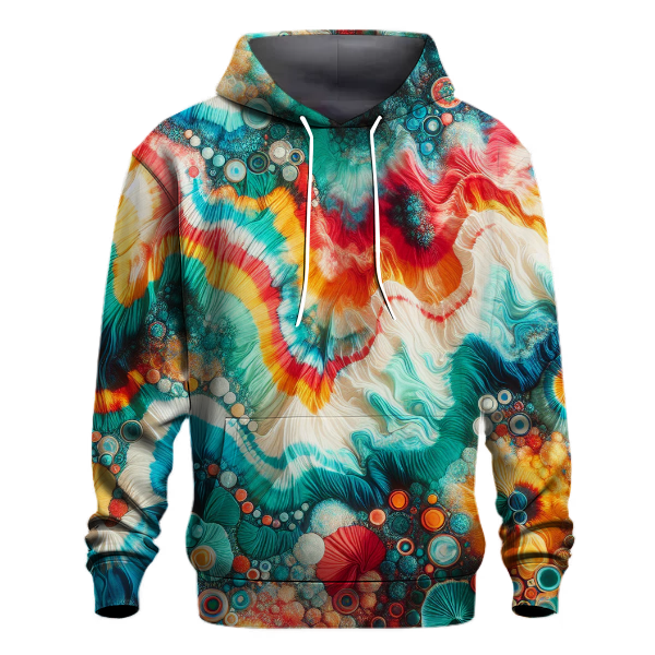 Coral Reef Splash Tie-dye Hoodie