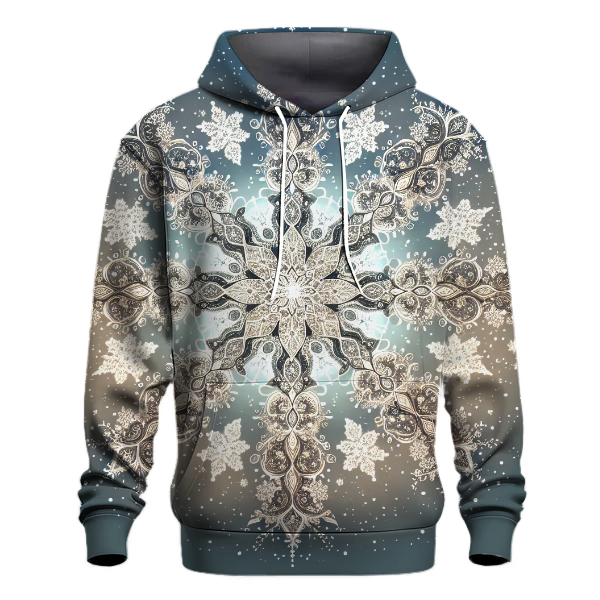 Glistening Snowflake Patterns Hoodie