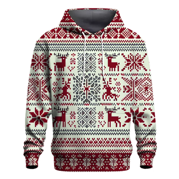 Nordic Knitted Pattern Hoodie