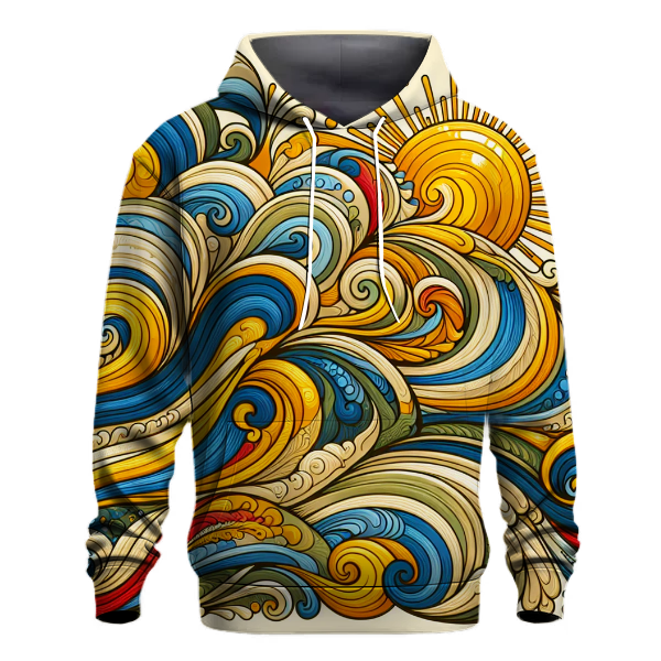 Hippie Sunshine Wave Hoodie