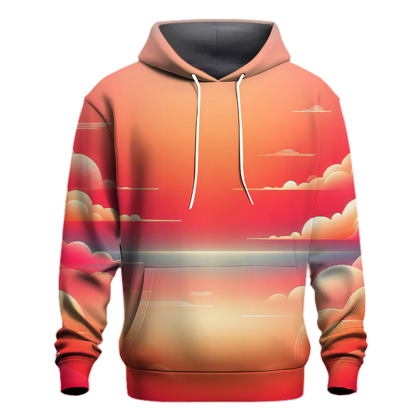 Radiant Coral Sky Hoodie