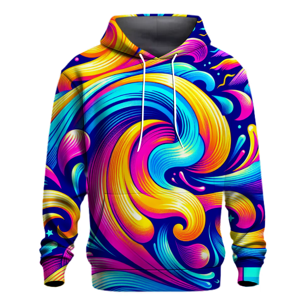 Dynamic Retro Waves Hoodie