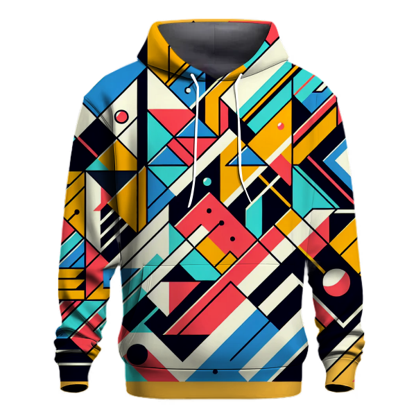 Vivid Retro Cubism Hoodie