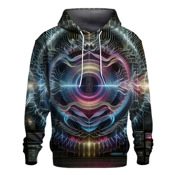 Digital Echo Waves Hoodie