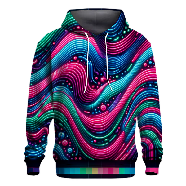 Neon Color Wave Hoodie