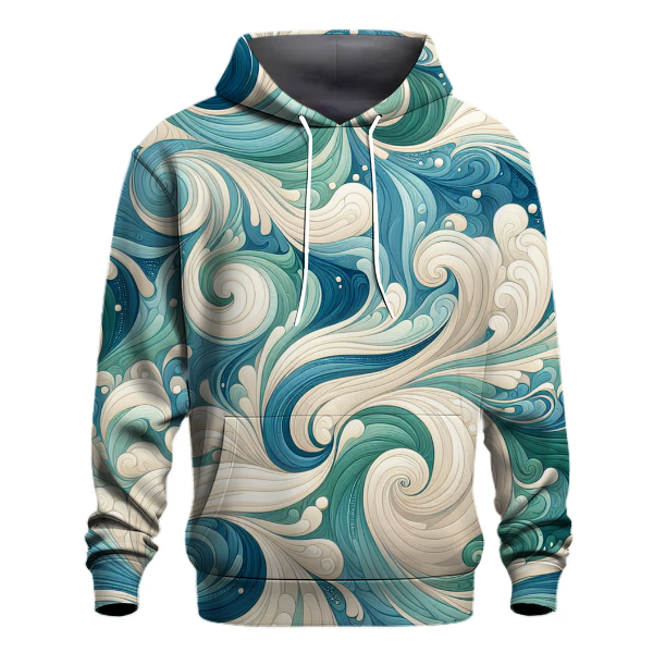 Azure Ocean Whirl Hoodie
