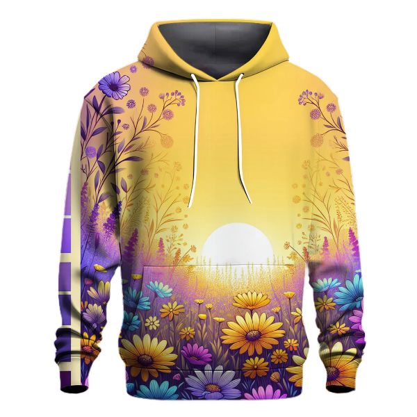 Wildflower Meadow Gradient Design Hoodie